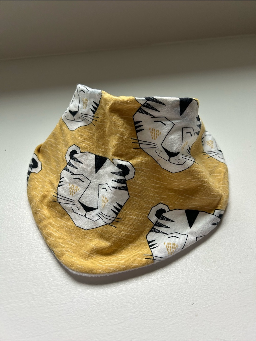 Yellow Tiger Print Kids Bandana Bib -Dolly Lana